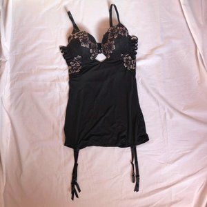 Black Strappy Side Breast Nighty